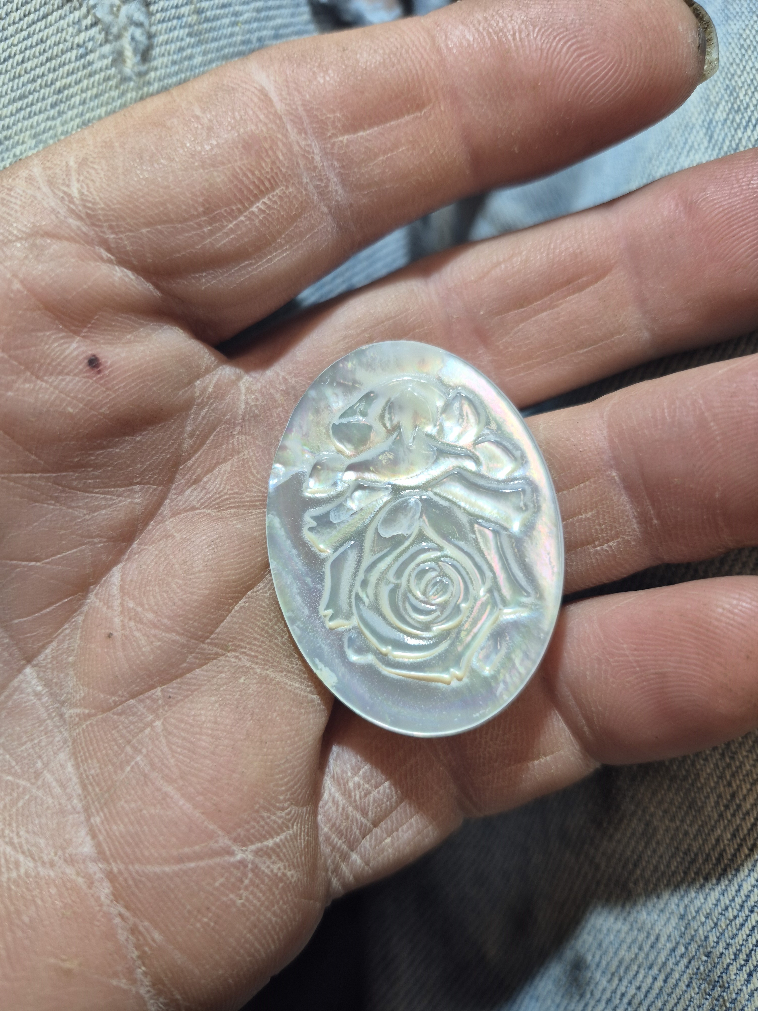 Hand Carved moonstone Pendant